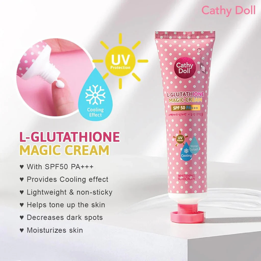 Cathy Doll L-Glutathione Magic Cream SPF50 PA+++ 138 ml โ Beautyholics